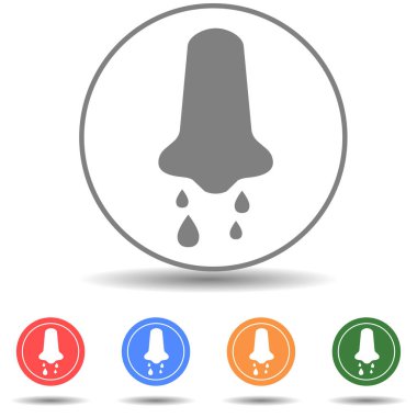 Hastalık belirtileri gösteren, izole edilmiş bir geçmişi olan insan burnu.