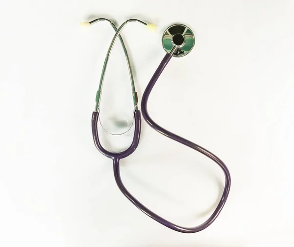 Stethoscope Asztal Tetején Nézet — Stock Fotó