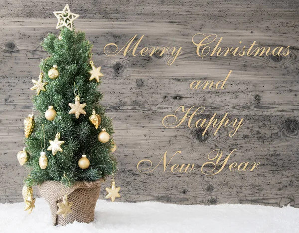 Träd, god jul, gott nytt år, snö — Stockfoto