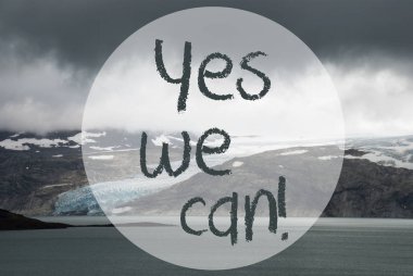 Buzul, göl, Evet biz metin, soğuk Norveç manzara