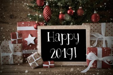 Metin mutlu 2019, kar taneleri ile nostaljik Noel ağacı