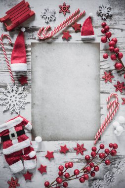 Noel düz yatıyordu, dikey kağıt, kopyalama alanı