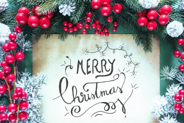 Köknar ağacı dalı, hat Merry Christmas gibi Noel dekorasyon