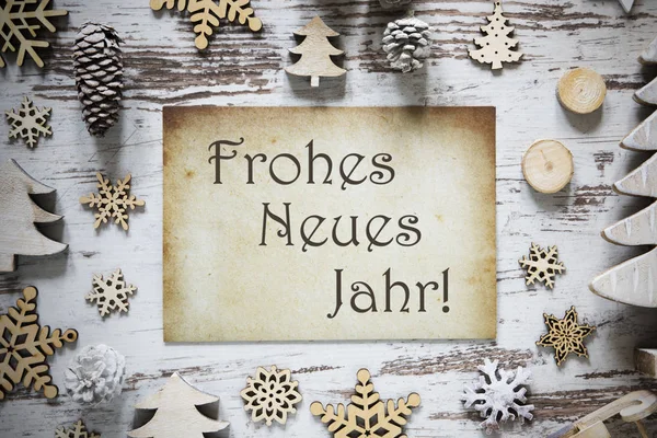 Papel, Frohes Neues Jahr significa Feliz Año Nuevo —  Fotos de Stock