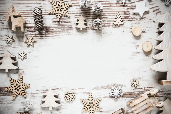 Flache Liege mit Weihnachtsdekoration, Kopierraum — Stockfoto