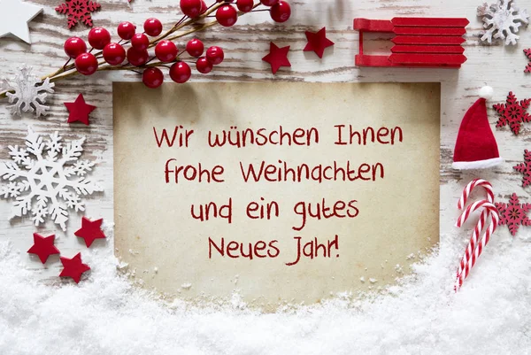 Frohe Weihnachten, Gutes Neues Jahr Means Merry Christmas and Happy New Year — стоковое фото