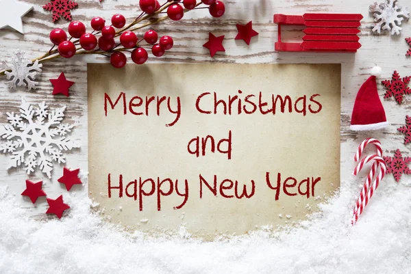 Decorazione luminosa di Natale, neve, buon Natale e felice anno nuovo — Foto Stock