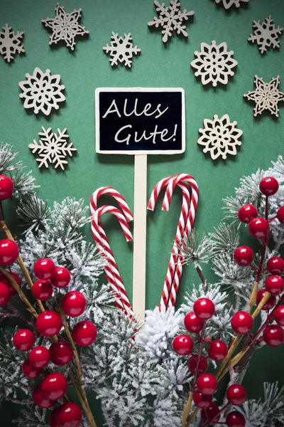 Ρετρό Χριστουγεννιάτικη μαύρο σημάδι, φώτα, Alles Gute σημαίνει καλύτερες ευχές — Φωτογραφία Αρχείου