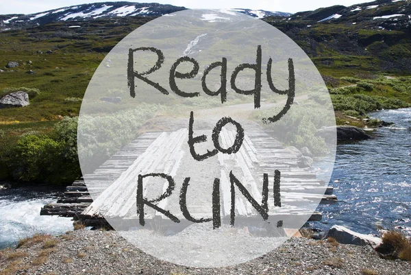 Bridge In Norway Mountains, Text Ready To Run — Stock Photo, Image
