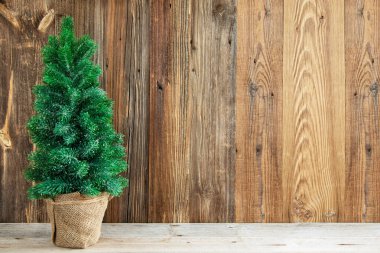 Tahta Kahverengi Arkaplan, Noel Ağacı, Uzayı Kopyala