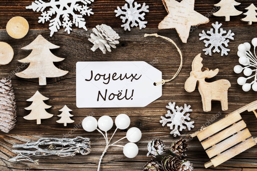 Label, Frame, Decoration, Joyeux Noel Means Merry Christmas