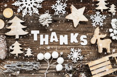 Tahta Noel Süslemesi, Teşekkürler, Kızak ve Ağaç, Kar Taneleri