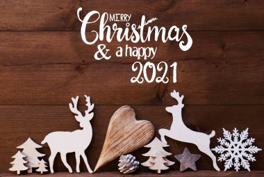 Ren Geyiği, Kalp, Ağaç, Koni Mutlu Noeller ve Mutlu 2021
