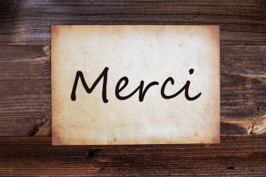 Eski Kağıt, Merci Teşekkür Ederim, Ahşap Arkaplan