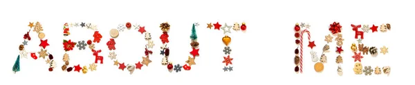 Decoración de Navidad colorida Carta Construyendo Palabra Sobre Mí —  Fotos de Stock