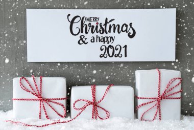 Üç Hediye, İşaret, Kar, Mutlu Noeller ve Mutlu 2021, Kar Taneleri