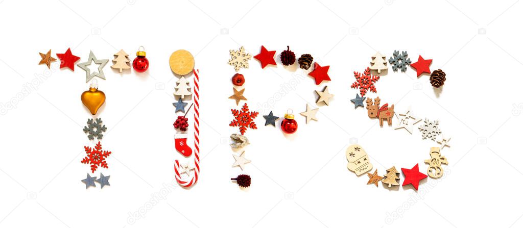 Colorful Christmas Decoration Letter Building Word Tips