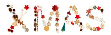 Renkli Noel Dekorasyon Mektup Geliştirme Sözcükleri Xmas