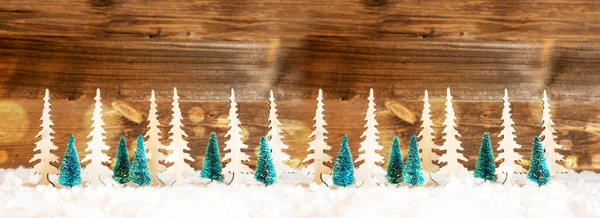 Noel Ağacı Afişi, Kahverengi Kırsal Ahşap Arkaplan