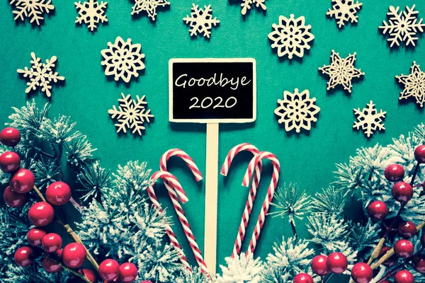 Black Christmas Sign, Lights, Text Goodbye 2020,レトロな外観 — ストック写真