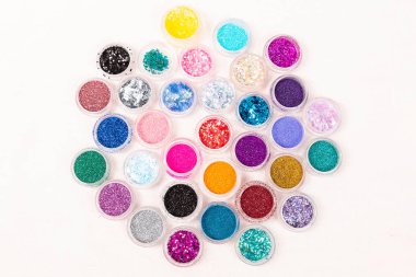 glitter ve pırıltılar giyilebilir Tatuaje için küçük renkli kavanoz