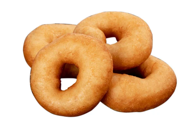 Saftige frische Donuts auf weißem Hintergrund — Stockfoto