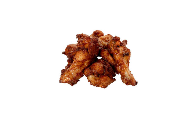 fried chicken legs on white isolated background,fast food