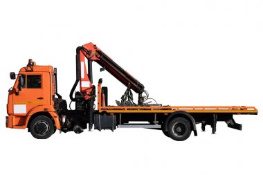 Machine for the evacuation, transport from the city streets on a white isolated background clipart