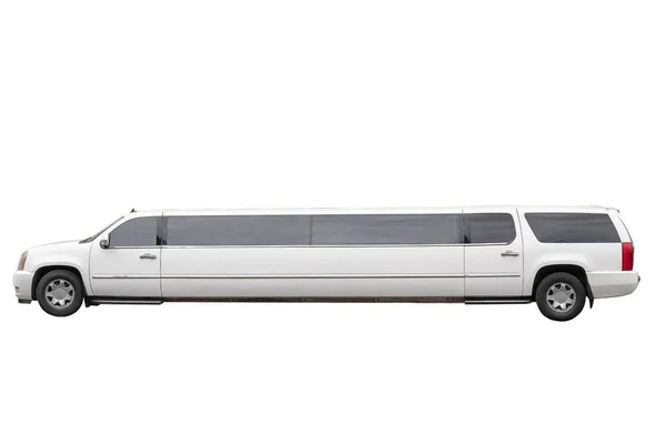 Weiße Limousine auf isoliertem weißen Hintergrund — Stockfoto