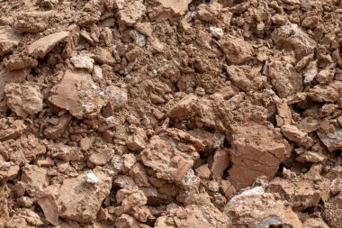 Kahverengi kil toprak yakın çekim, doku
