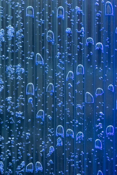 Blue interactive air bubble panel