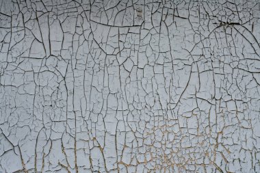 Rusty metal background with flaking,cracking blue gray paint cover.Industrial close up background. clipart