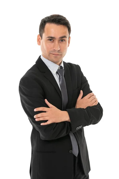 Portret młodego biznesmena, na białym tle — Zdjęcie stockowe