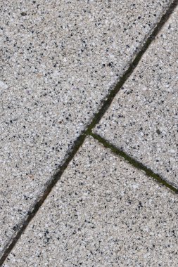 Mozaik tarafından yakın plan kaldırım levhaları. Yol döşeme, inşaat. Tesselled kaldırım taşı. Gri asfalt