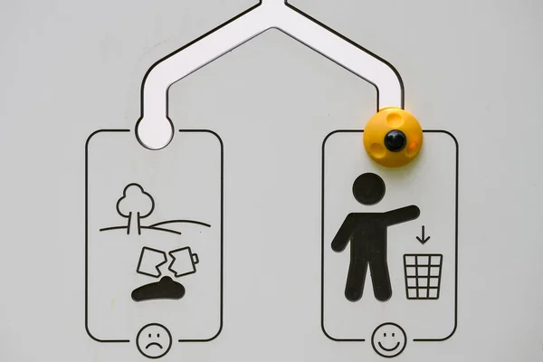 Концепция Вторичной Переработки Сделайте Правильный Выбор Пользу Переработки Пластика — стоковое фото