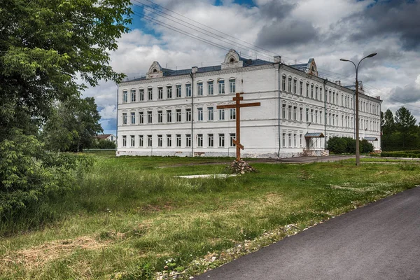 Kyleny Byggnad Kloster Vid Sjön Vit Beloozersky Klostret Ortodox Kristendom — Stockfoto