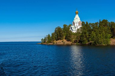 Kubbe, Kilisesi, St. Nicholas Skete. Harika adanın Valaam göl Lodozhskoye, Karelya üzerinde yer alır. Balam - cennete bir adım