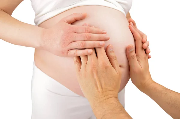 Close Shot Van Een Man Vrouw Samen Houden Van Haar — Stockfoto