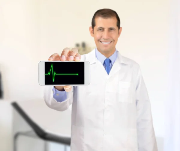 Concepto Joven Médico Usando Una Interfaz Digital — Foto de Stock