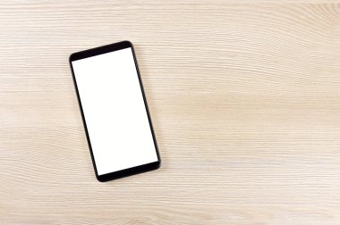 Bir tablo ve telefon kopya alanı ile yüksek açı çekim