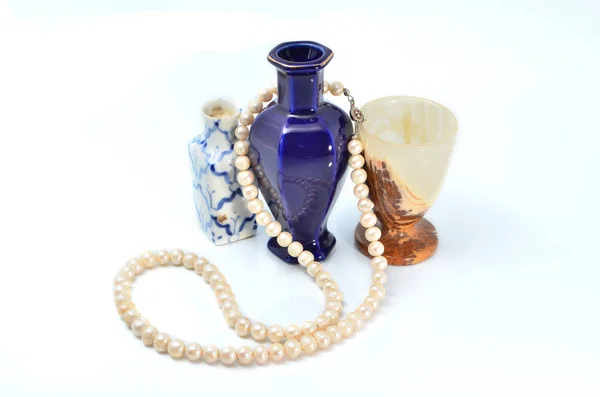 Pearl Med Keramik Isolerade — Stockfoto