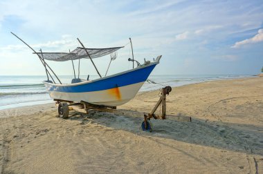 Balıkçı tekneleri sahilde
