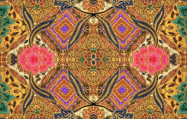 Desen için geleneksel giyim Malezya batik dahil