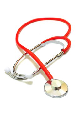 Beyaz arkaplanda steteskop