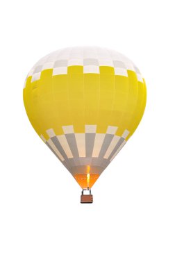 Beyaz arka plan üzerinde izole sıcak hava balonu. Yumuşak odak