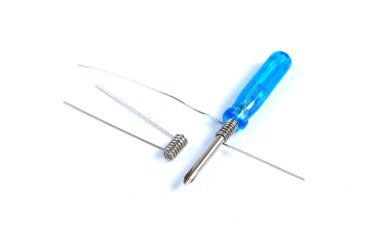 Rebuildable damlayan Vaping tornavida kullanarak Atomizer yakın