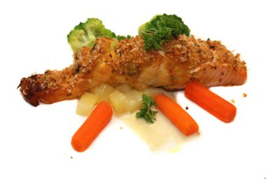 Fish steak with sauce