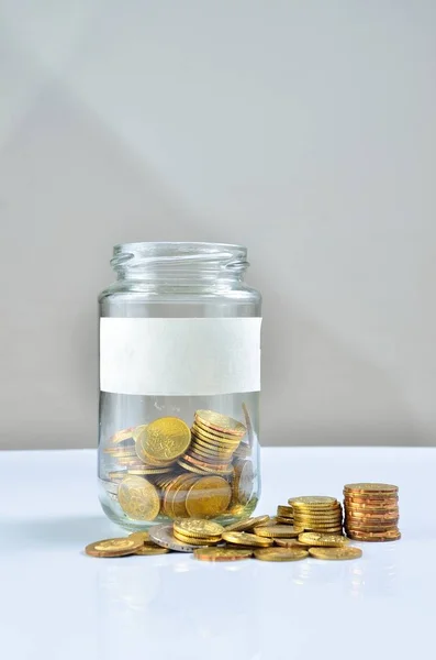 Coins Bottle Financial Concept — Stock Photo, Image