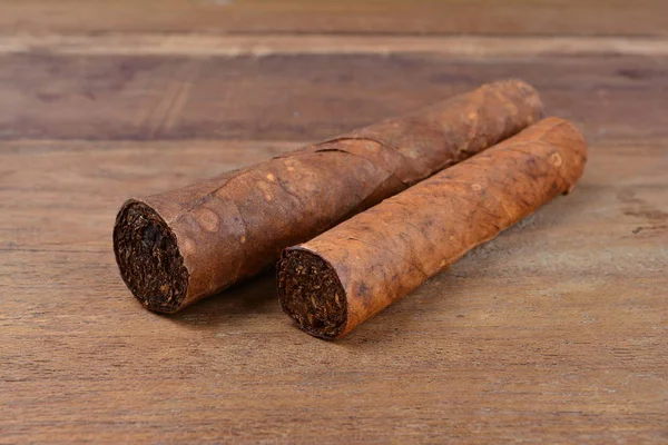 Cigar Wooden Background — Stock Photo, Image