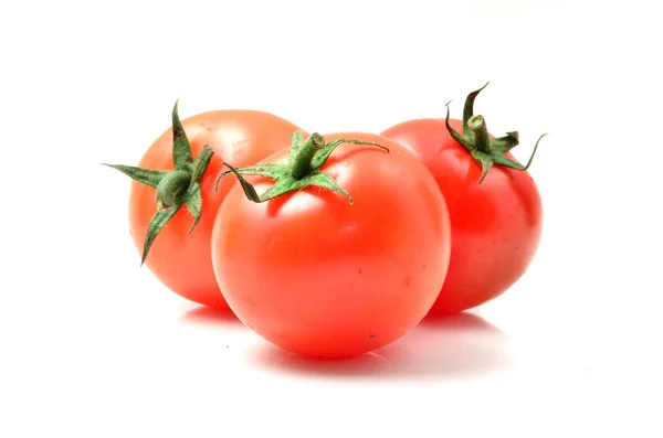 Foto Von Tomaten Auf Weißem Hintergrund Präsentiert — Stockfoto